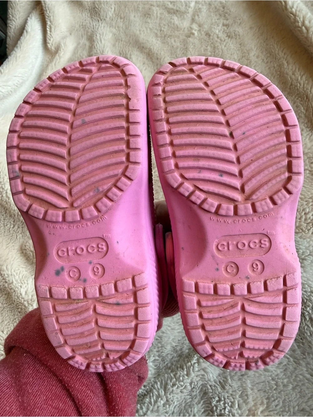 Crocs Kids' Classic Clog Slip-On Lightweight Pink Sandals Sz C9
